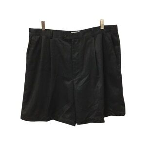 Windham Pointe Vintage Mens 8” Pleat Front Golf Casual Short, Black, size 38